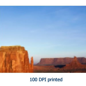 image resolution printed