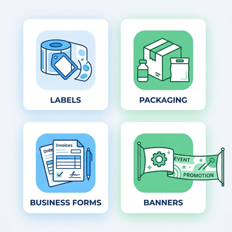 Kamloops Packaging Printing, Labels, Banners, Forms