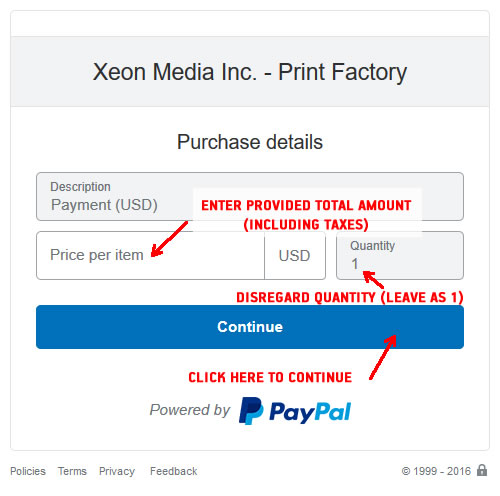 Print Factory - Pay Online USD